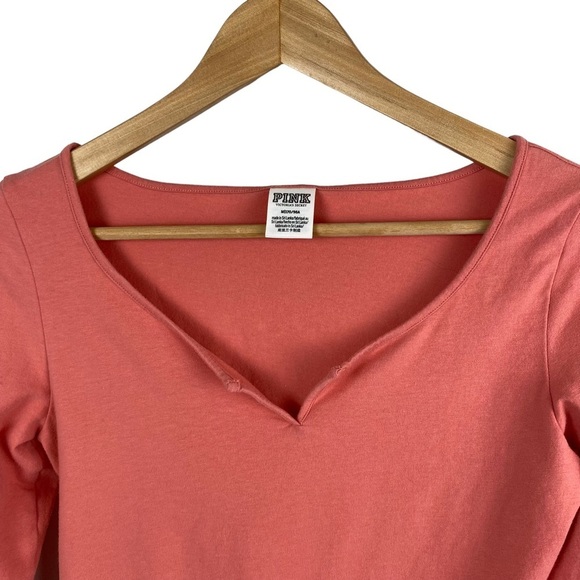 PINK Victoria's Secret Tops Pink Victorias Secret Bodysuit Size